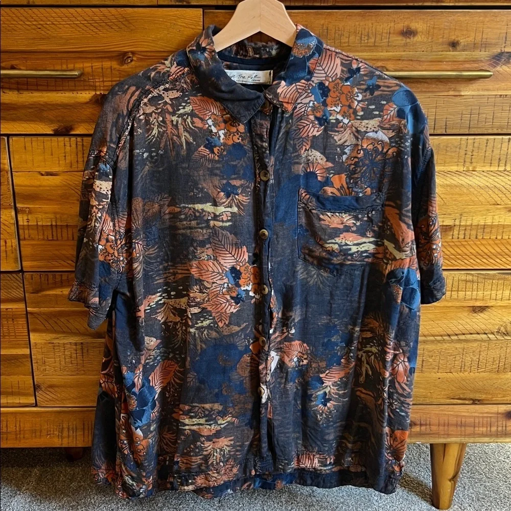 Free People We The Free Floral Button-Up Shirt